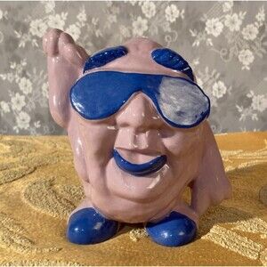 Vintage 80s California Raisins Porcelain Figure Hand Painted Retro Nostalgia
